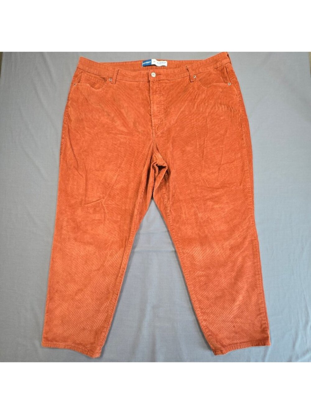 Old Navy Pants High Rise OG Straight Cinnamon Corduroy Size 24 Brown Rust